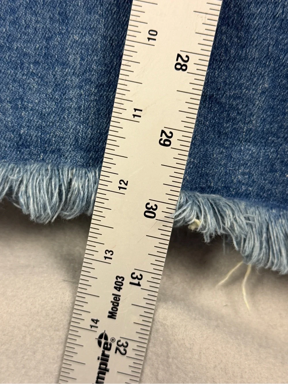 Risen Flare Jeans Womens Size 11 Distressed with Button Fly Y2K - Picture 4 of 11